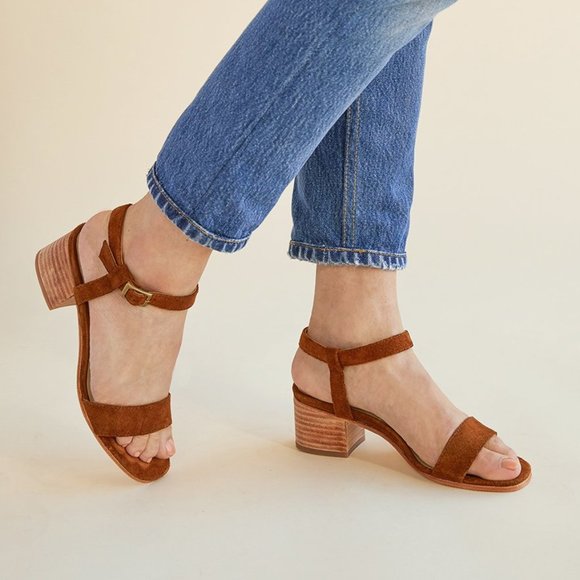 Nisolo Shoes - Nisolo Lucia Block Heel Sandal nutmeg/8